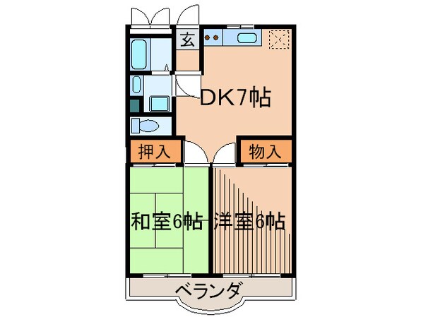 ロイヤルコ－ポの物件間取画像